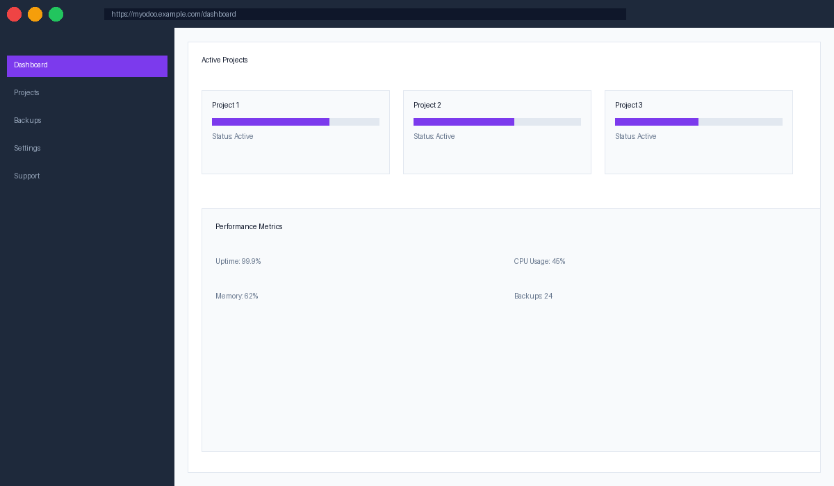 OdooCloud Dashboard